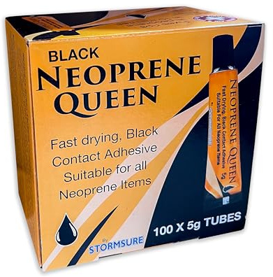 Neoprene Queen Adesivo di Contatto per Neoprene (100x 5g) Confezione Industriale - Riparazioni Rapide, Durature e Impermeabili