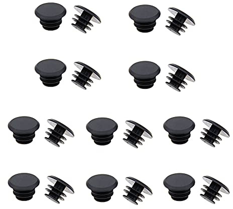 Amindz 20 Stück Fahrrad Lenkerendstopfen Kappen,10 Paar Kunststoff Fahrrad Lenker Grip End Plug,Schwarz Lenker Endkappen,Bike Grip Endkappe für Fahrrad,Mountainbike,Rennrad