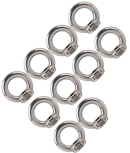 M8 Edelstahl Schwerlast Ringmutter für Marine Kräne, Metallurgie und Eisenbahn 10 Stück
