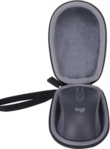 co2CREA Hard Travel Case for Logitech Signature M650 L Left Wireless Mouse | Shockproof EVA Shell with lightweight Hand Strap for Outdoor Travel, Case Only