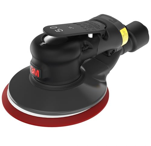 3M Xtract Pneumatic Random Orbital Sander, 88948, 5 in, Self-Generated Vacuum, 3/8 in Orbit, 1 ea/Case