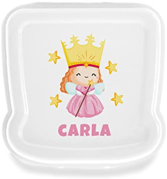 SAQUITOMAGICO Sandwichera Personalizada Infantil con Nombre o Texto – Fiambrera Resistente para Almuerzo y Merienda – Diferentes Diseños a Elegir – Apta para Lavavajillas – Impresión UV Duradera
