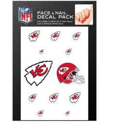 Wincraft Kansas City Chiefs Nail Cal Decals, 12 Count, Rot, Vinyl, Wasserdicht, Sportlich, Löwe, Wiederverwendbar, Indoor, Team-Logo, NFL, Chiefs Lion, Herbst, Winter, Fans of Kansas City Chiefs
