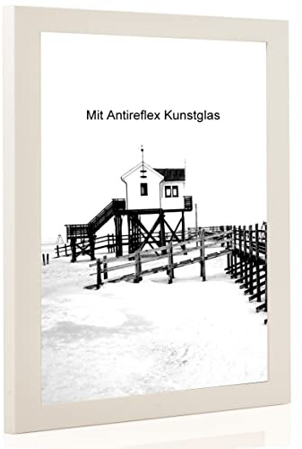 Bilderrahmen weiß mit Antireflexglas - Bildgröße 30x45 cm - Leistenbreite 30mm