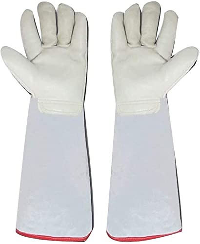 ETomey Heat/Fire Resistant Gloves，Gardening Gloves ， Work Gloves,Welding Gloves Heat Resistant and Fireproof Gloves High Temperature Stove Long Lined Welders Gauntlets Waterproof Antifreeze 46cm