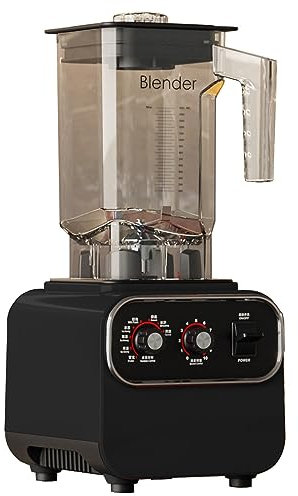 1600W Commercial Grade Blender Mixer Heavy Duty Automatic Fruit Food Processor Ice Crusher Smoothies for Shakes, Smoothies, Ice Crushing, Frozen Fruits (Color : Black, Size : 110V)