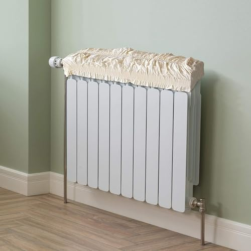 Copricalorifero Magico Elasticizzato in Beige, Estensibile da 40 a 80 cm e da 80 a 140 cm, Tessuto, Ecrù,Copri Termosifoni Copritermosifone Stoffa In Cotone Copricalorifero Elasticizzato