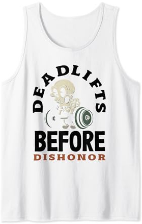 Deadlifts Before Dishonor Skull Weightlifting Tank Top