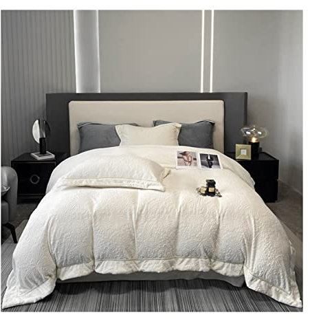 Juego de ropa de cama ligero de lujo simple terciopelo leche invierno terciopelo coral grueso cálido más terciopelo franela edredón ropa de cama juego de 4 piezas juego de cama matrimonial (color: D,