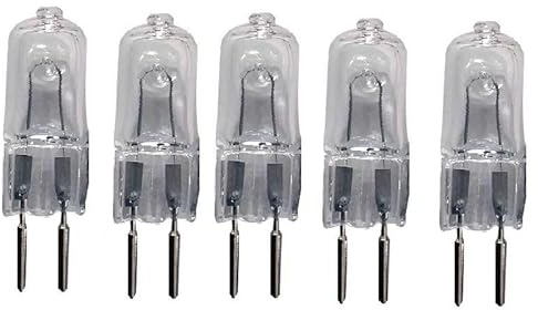 JZLBBC 5Pcs G5.3 220V 50W Halogen Capsule Light Bulbs Capsule Lamp GU5.3 Bi-Pin Base Warm White 2700K for Chandeliers Track Lights Landscape Lights Desk Lamps,150W