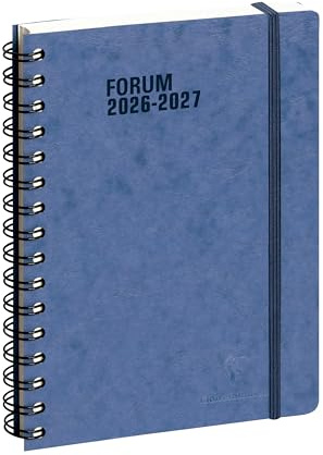 Exacompta - 214282E – Tageskalender Forum Office Age Bag – 15 x 21 cm – August 2024 bis Juli 2025 – Farbe Blau