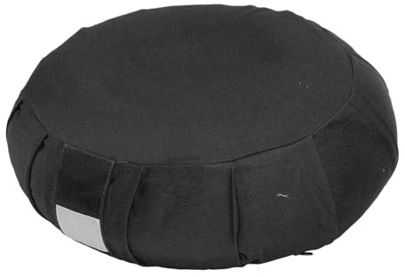 Buchweizenschalen-Meditationskissen, Zafu-Yogakissen mit Griff, Waschbarer Baumwollbezug, Große Größe, Bequemer Bodenpouf Zum Sitzen auf Dem, für Meditation, (Baumwolltuch +