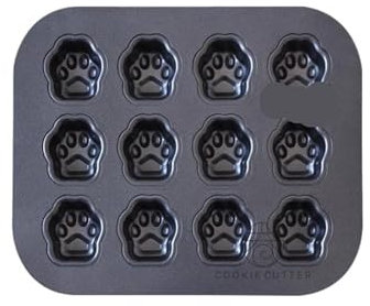 Teglia da forno 12 cavità a forma di zampa di gatto in acciaio al carbonio for muffin, tortiera, pane, mousse, accessori for la cottura della torta, utensili da cucina, stampo fai da te for la casa