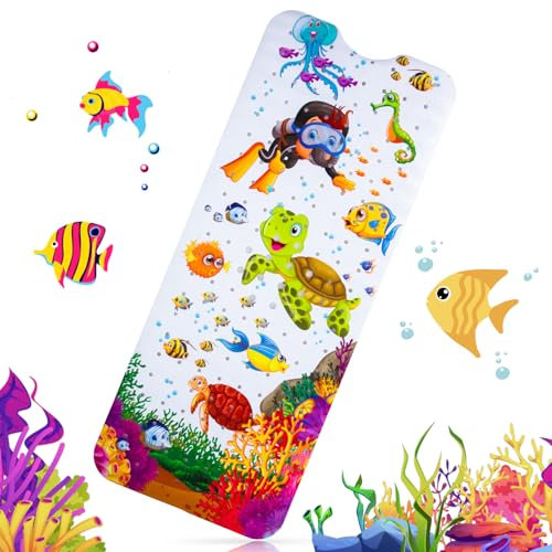 Zosenyer Duschmatte rutschfest, 100x40cm Antirutschmatte Badewanne Waschbare, PVC Badewannenmatte mit Saugnäpfen für Kinder und Baby, BPA Frei