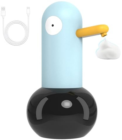 Dispensador Automático de Jabón Espumoso, Lindo Diseño de Pato de Dibujos Animados, Dispensador de Jabón de Espuma sin, Dispensador Automático de Jabón de Manos para Baño, (Tipo