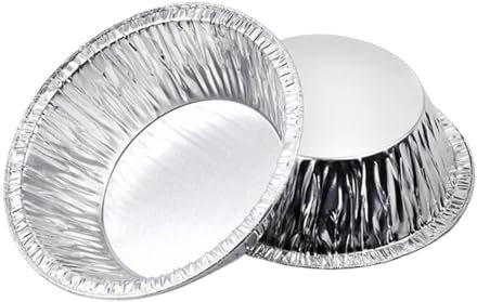 XIUsheUA Vassoio in Alluminio 100 Pezzi di Stampo in Alluminio for Biscotti, Muffin, Cupcake, Uova, crostate, Utensili da Forno Rotondi, pirottini for crostate