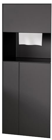 HJLKDYM Stainless Steel Shower Niche, Embedded Room Shelf With Trash Can, Toilet Paper Water Proof Storage Alcove With Toilet Brush For Hotel Residential