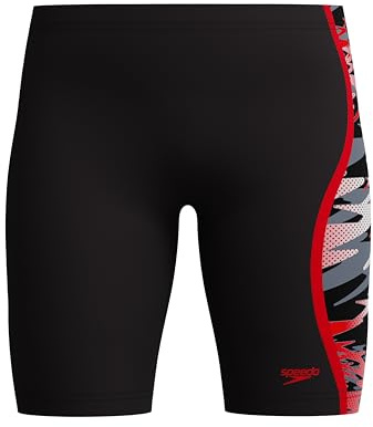 Speedo Hyperboom Splice Jammers de Natation pour Garçon, Noir, 12