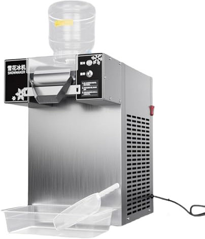 YORCME Máquina Comercial para Hacer Hielo en Copos de Nieve, trituradora eléctrica de Hielo raspado con Velocidad Ajustable y de enfriamiento por Aire,1200W