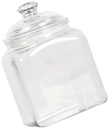SHINEOFI Tarro de Plástico PET Pequeño Cuadrado Tapa Hermética Recipiente Transparente para Almacenar Frutos Secos Té Azúcar y Café Contenedor de Cocina para Alimentos Secos Envase