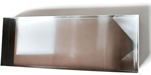Aire Acondicionado Bandeja Acero Inoxidable 304 Bandeja Aceite Coche Borde Lateral Elevado de 8cm Bandejas Multiuso para Lavadora Garaje Protección Suelo(10x120cm(4x47in))