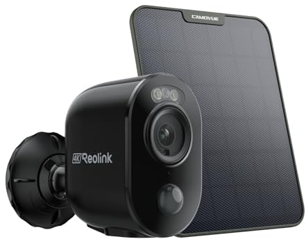 Reolink 4K 8MP Überwachungskamera Aussen Akku mit 2,4GHz/5GHz WiFi, Mensch/Auto/Tiererkennung, WLAN IP Kamera Outdoor mit Farbnachtsicht, Argus 3 Ultra Schwarz+SP-10