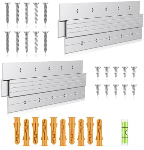 Dengthrive French Cleat: 2 Paare 30 CM Z-Förmige Aluminiumlegierung Bildaufhänger für Schwere Bilder Zur Verwendung auf Robusten Rahmen, Kopfteilen, Spiegeln und Regalen