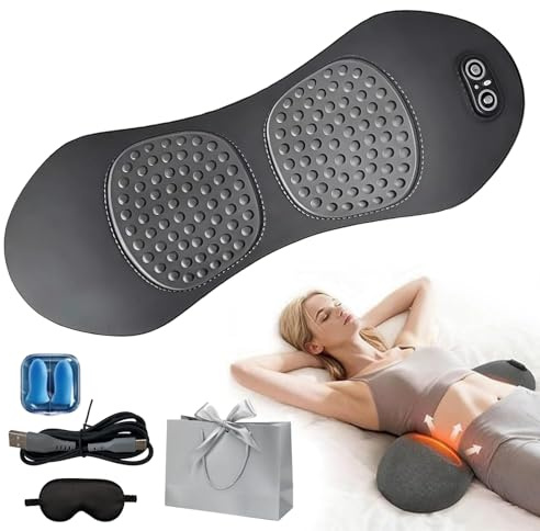 RüCkenmassagegeräT, 3-In-1 Massager, RüCkenmassagegeräT Elektrisch Mit ErwäRmung, Vibration & Traktion, For Nacken, Schultern Und RüCken (Dunkelgrau, Netzanschluss)