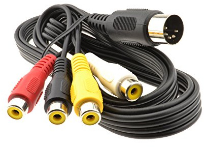 kenable 5 Polig DIN 180 Grad Zum 4 x Chinch Cinch Weiblich Buchsen Rot Kabel 1,2 m [1.2 Meter]