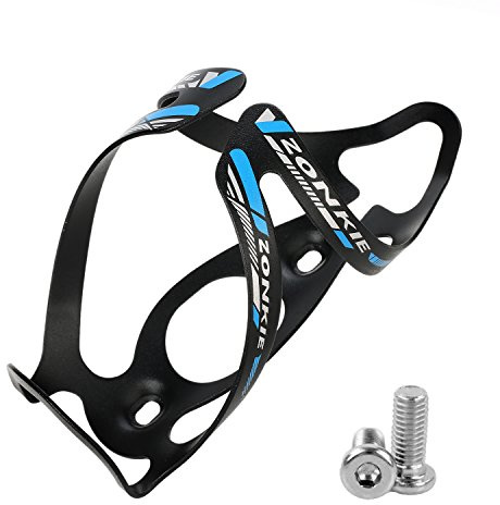 ZONKIE Road, Mountain Bicycle Water Bottle Cage, No Lost Bottles, Lightweight and Strong Bicycle Bottle Holder, Quick and Easy to Install, Great for Road, Mountain and Kids Bikes 30g