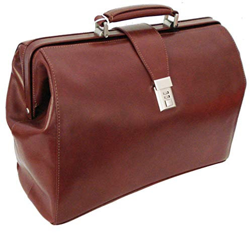 Leder Arzttasche Aktentasche Arbeitstasche 44 cm Braun Cognac Dermata Bowatex