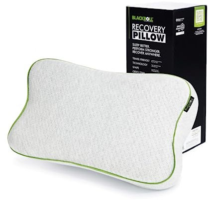 BLACKROLL® Recovery Pillow (50 x 30 cm), orthopädisches Kissen für erholsamen Schlaf, ergonomisches Kopfkissen mit Travel Bag für Reisen, Nackenkissen aus Viscose Memory Schaum, Made in Germany