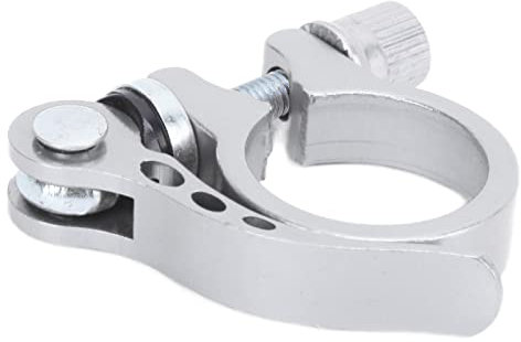 VGEBY Fahrrad Schnellspanner Sattelklemme Aluminiumlegierung Fahrradsattelklemme Sattelstützenklemme Sattelschlossklemme für Mountainbikes 3cm(Silber) Fahrrad Ersatzteile