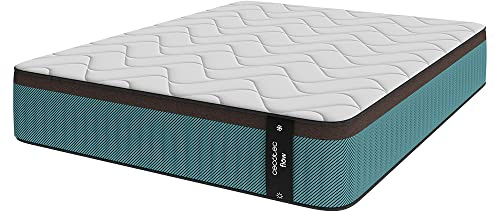 Cecotec Colchón Híbrido Flow 7900 Hybrid 150x190. Multicapa, Núcleo de Muelles Ensacados SpringCore y Viscoelástica ViscoCare+, Altura 30 cm, Firmeza Medio Alta, SeparateMuv & BreathSoft