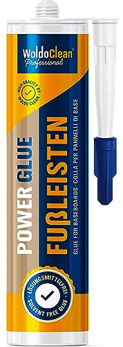 Colla di montaggio per battiscopa e battiscopa, 475 g, forte forza adesiva per fissaggi potenti con elevata adesione iniziale