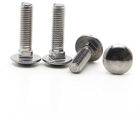 SEIDER 1-10 Stück 304 A2-70 Edelstahl Truss Rundkopf Vierkantansatz Schlossschraube M4 M5 M6 M8 M10 M12 Bolzen GB12 DIN603(40mm,M8 10pcs)