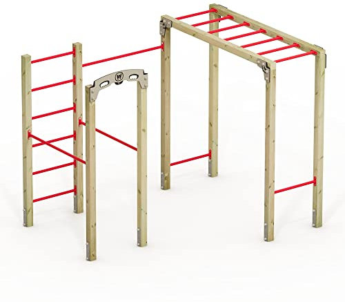 Wickey Fit Base 805, Équipement de Fitness Extérieur avec Barre de Traction et Espalier, Acier Inoxydable de Haute Qualité