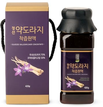Korean Bellflower Root Drink Concentrate (Doraji) 420g – Traditional Herbal Beverage Base, Sweetened Vegetable Drink Mix, Plant-Based Flavor, Product of Korea