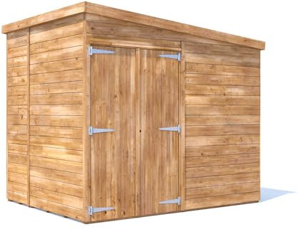 Dunster House Wooden Garden Shed 10' x 8' (3 x 2.4m) Outdoor Storage with 15mm Tongue & Groove Thick Walls & Pent Roof & Window, Fully Pressure Treated, Overlord Modular