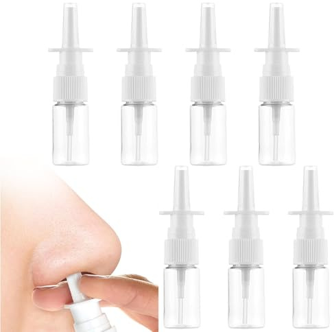 Visxcnu 7 Piezas Bote Spray Plastico,Pulverizador Pequeño Vacio, Atomizador Transparente Niebla, Botellas de Viaje Vacio, Contenedor de Pulverizador, Adecuado para Limpieza, Perfume(10ML)