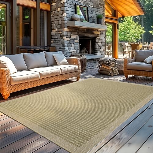Carpetsale24 In- & Outdoor Teppich Wetterfest 200 x 290 cm Einfarbig Grün - Waschbar, Wasserfest, Pflegeleicht und Flachgewebe - Ideal für Balkon, Garten, Terrasse und als Küchenteppich