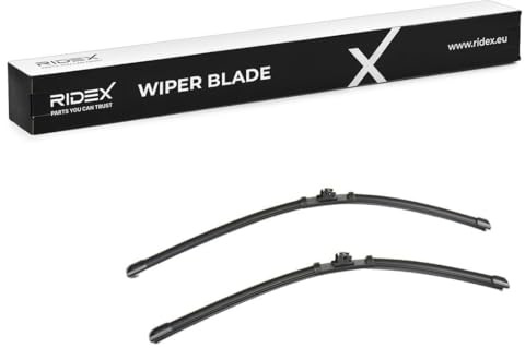 RIDEX Scheibenwischer Set Wischerblätter Satz mit Spoiler Vorne Länge 1: 600mm Länge 2: 525mm Flachbalkenwischblatt Kompatibel mit VW TIGUAN 5N 298W17226