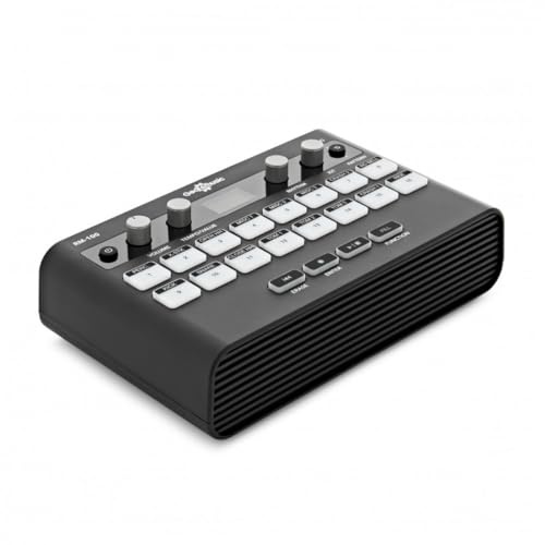 Rhythm & Drum Machine RM-100 mit 185 Drum-Samples 48 Kits 5 Reverb Typen | 185 Samples, 48 Kits, 16 anschlagdynamische Pads, integrierter Reverb, USB-C-Stromversorgung