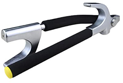 Hochleistungs-Radkralle, Auto-Lenkradschloss, einziehbares Hochleistungs-Diebstahlsicherungsgerät, Lenkradschloss, passend für Auto/LKW/SUV (Farbe: Silber, Größe: 37 * 9 cm)