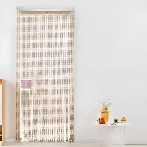 Eiauiuo Perlenvorhang Luxus Acryl Kristallvorhang – Optimale Raumteiler Dekorativer Fadenvorhang Anti-Mücken und Anti-Insekten Türvorhang Ohne Bohren für Jedem Raum(100x220cm(WxH)(100 Stränge))