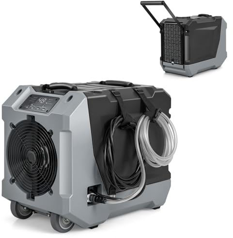 RELAX4LIFE Luftentfeuchter Elektrisch, Bautrockner 85L/T, Gewerbe-Luftentfeuchter, Reinigung&Entfeuchtung&Belüftung&Abtauung, 24H Timer, mit Ablaufschlauch, Rädern & Griff, für Räume&Keller bis 355m³