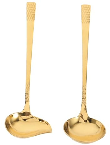 ZUNOXAZ 2 Pièces Louche à Sauce Acier Inoxydable Pour Servir Et Verser Les Sauces Huile Et Condiments Pratique Pour Cuisine Domestique