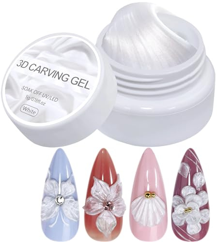 Sculpting Gel, Nail Builder, Formula, Lightweight Texture, Extension Enhancer, Ideal for 3D Design, Carving Art, Routine Glow Routine, Professional or Home Application