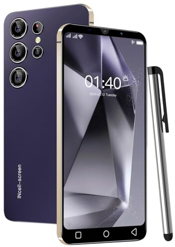 CatCalls Telefono Mobile Economico, Display da 5.0 Pollici Android 9.0, 16GB ROM, Dual SIM, Doppia Fotocamera, Sblocco Face ID, GPS, WIFI (S25Ultra-Purple)
