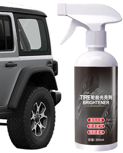 qixeuoa Spray Lucido per Pneumatici Auto, 300 ml, Colore Nero, Spray per la Cura dei Dettagli 'Auto, per la Pulizia di Lunga Durata, per la Cura dei Dettagli 'Automobile